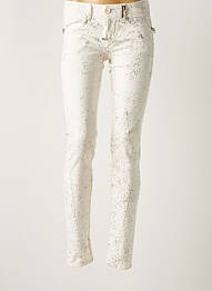 Jeans coupe slim stretch taille normale blanc HICH USE femme