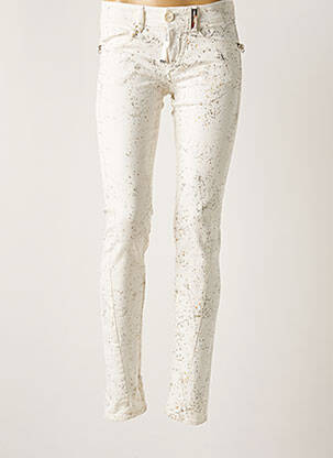 Jeans coupe slim stretch taille normale blanc HICH USE femme