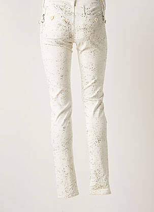 Jeans coupe slim stretch taille normale blanc HICH USE femme