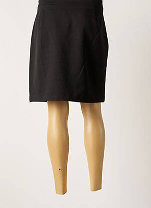 Jupe mi-longue fermeture zip latéral noir D.EXTERIOR femme