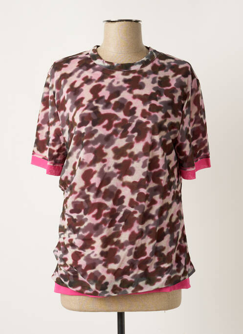 T-shirt coupe cintrée manches courtes rose KENZO femme