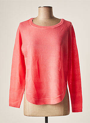 Pull coupe droite manches longues rose ONLY femme