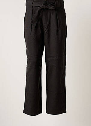 Pantalon droit stretch taille haute noir MAISON SCOTCH femme