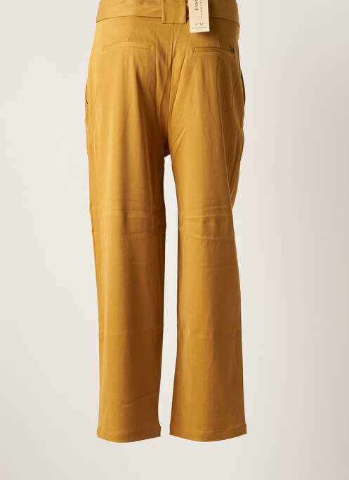 Pantalon droit stretch taille haute jaune MAISON SCOTCH femme