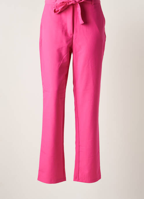 Pantalon droit rose PIECES pour femme