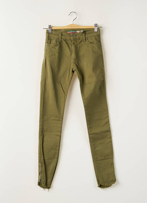 Pantalon slim skinny taille normale vert PLEASE femme