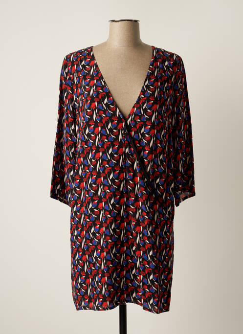 Robe courte fermeture zippée au dos manches longues noir IMPERIAL femme