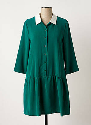 Robe courte vert DAPHNEA pour femme