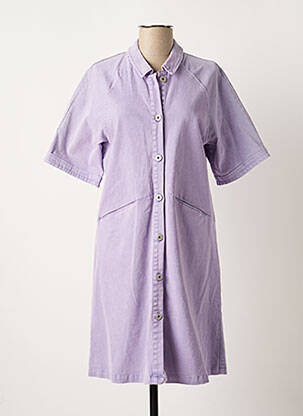 Robe courte violet ICHI pour femme
