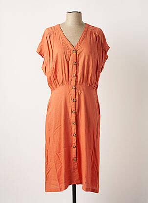Robe mi-longue orange BLEND SHE pour femme