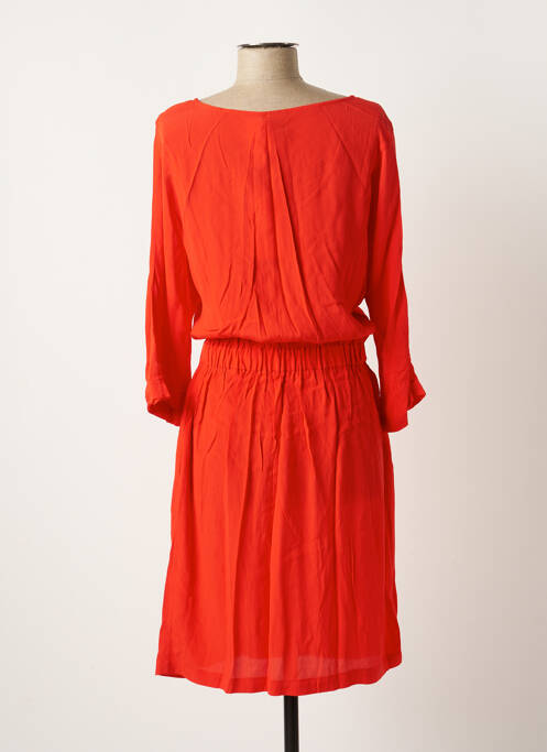 Robe mi-longue rouge ICHI pour femme