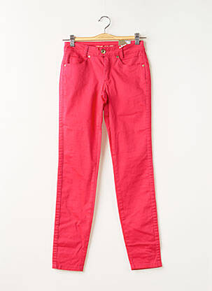Pantalon slim broderie rivets taille normale rose STREET ONE femme