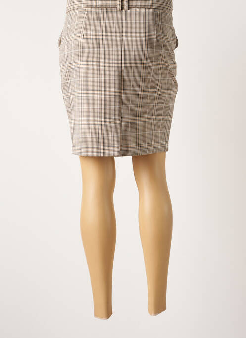 Jupe courte beige ICHI pour femme