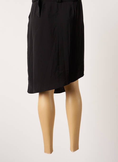 Jupe mi-longue noir ICHI pour femme