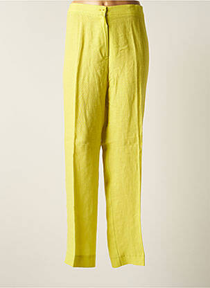 Pantalon droit jaune FRANCK ANNA pour femme