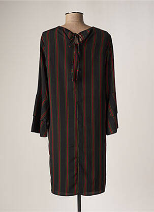 Robe courte manches longues manches longues noir SIGNE NATURE femme
