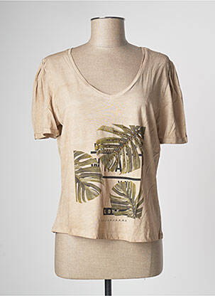 T-shirt beige EVA KAYAN pour femme