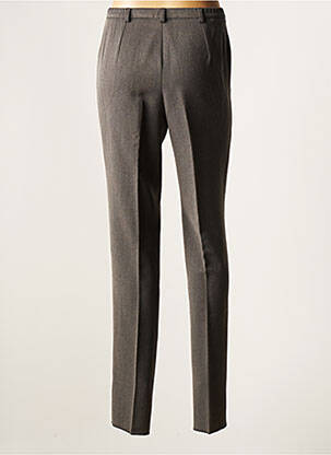 Pantalon droit fermeture zippée sous rabat boutonné taille normale gris CHRISTIAN MARRY femme