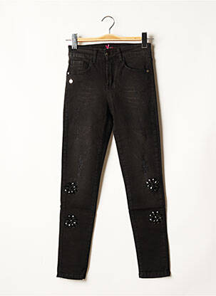 Jeans coupe slim broderie rivets taille normale noir LOLITAS & LOLOS femme