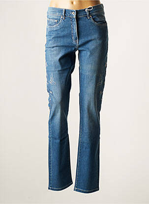 Jeans coupe slim bleu CMK pour femme