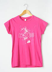 T-shirt rose GILDAN pour fille seconde vue