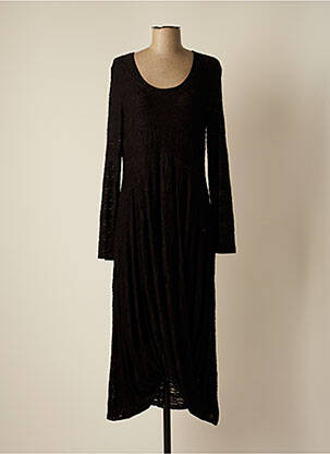 Robe longue manches longues manches longues noir VETONO femme