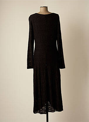 Robe longue manches longues manches longues noir VETONO femme