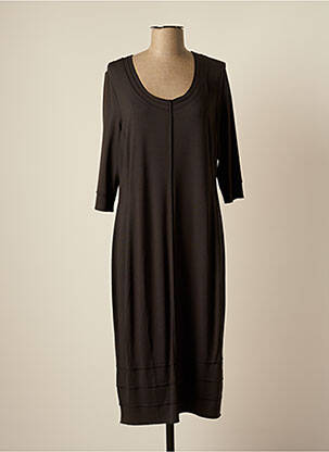 Robe mi-longue manches longues manches longues gris VETONO femme