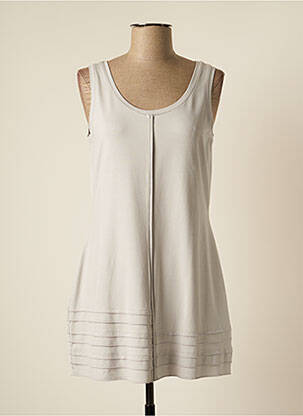Robe courte sans manche sans manche gris VETONO femme