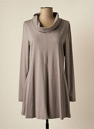 Robe courte manches longues manches longues gris VETONO femme
