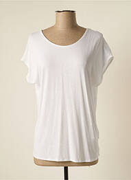 Top tissage jersey manches courtes blanc MAMATAYOE femme