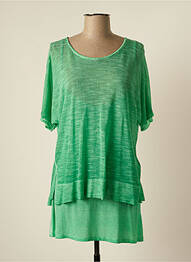 Robe courte manches courtes manches courtes vert SEE THE MOON femme