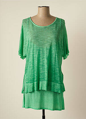 Robe courte manches courtes manches courtes vert SEE THE MOON femme