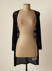 Gilet manches longues noir MARBLE pour femme seconde vue