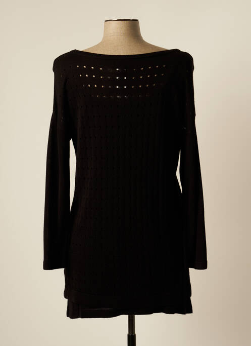 Robe mi-longue noir MARBLE pour femme