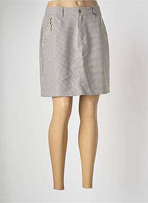 Jupe courte coupe droite beige FREEMAN T.PORTER femme