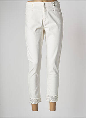 Jeans coupe slim blanc IKKS pour femme