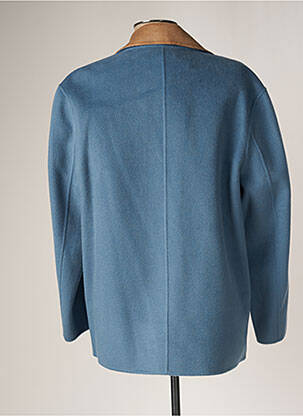 Veste casual col tailleur bleu DEVERNOIS femme