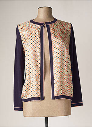 Veste casual col rond violet DEVERNOIS femme