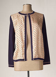 Veste casual col rond violet DEVERNOIS femme