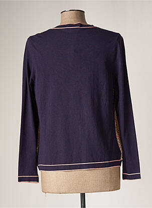 Veste casual col rond violet DEVERNOIS femme
