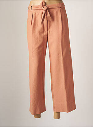 Pantalon 7/8 tissage popeline taille normale orange DEVERNOIS femme