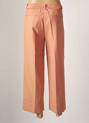 Pantalon 7/8 tissage popeline taille normale orange DEVERNOIS femme