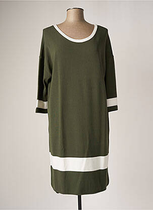 Robe mi-longue manches longues manches longues vert DEVERNOIS femme