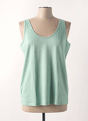 Top sans manche sans manche vert DEVERNOIS femme