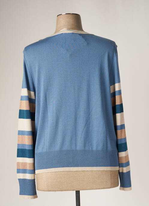 Gilet manches longues bleu DEVERNOIS pour femme