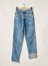 Jeans coupe droite stretch taille haute bleu CLOSED homme