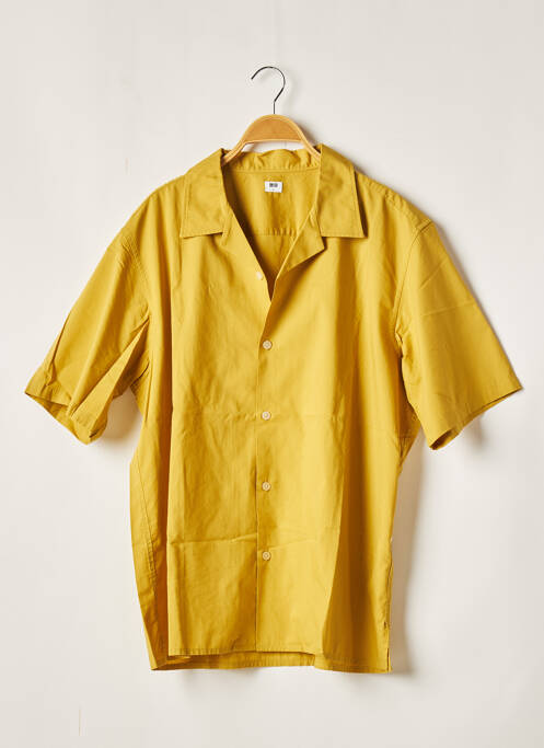 Chemise manches courtes jaune UNIQLO pour homme