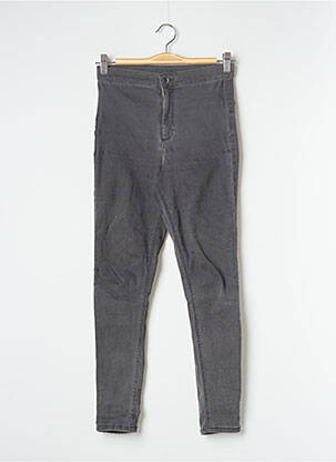 Pantalon slim skinny taille normale gris TOPSHOP femme