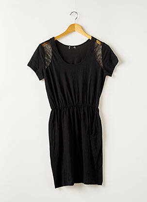 Robe courte manches courtes manches courtes noir H&M femme